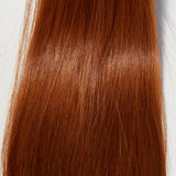 Behair professional Keratin Tip "Premium" 22" (55cm) Natural Straight Brilliant Copper #130 - 25g (1g each pcs) hair extensions