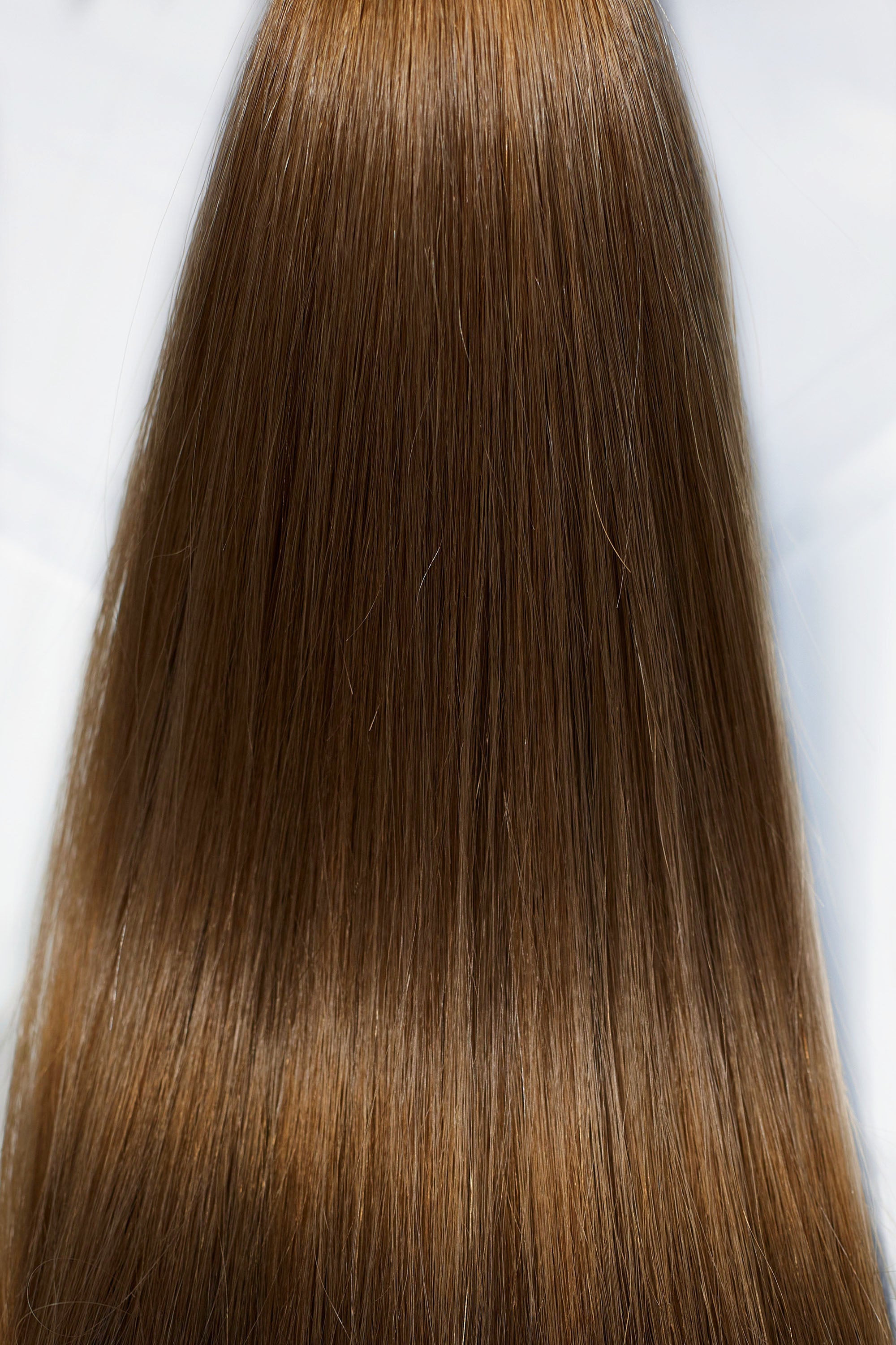 Behair professional Keratin Tip "Premium" 22" (55cm) Natural Straight Chestnut #6 - 25g (Standard - 0.7g each pcs) hair extensions