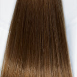 Behair professional Keratin Tip "Premium" 22" (55cm) Natural Straight Chestnut #6 - 25g (Standart - 0.7g each pcs) hair extensions