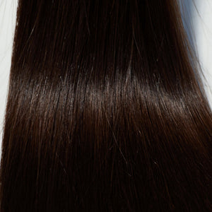 Behair professional Keratin Tip "Premium" 16" (40cm) Natural Straight Dark Coffee Brown #2 - 25g (1g each pcs) hair extensions