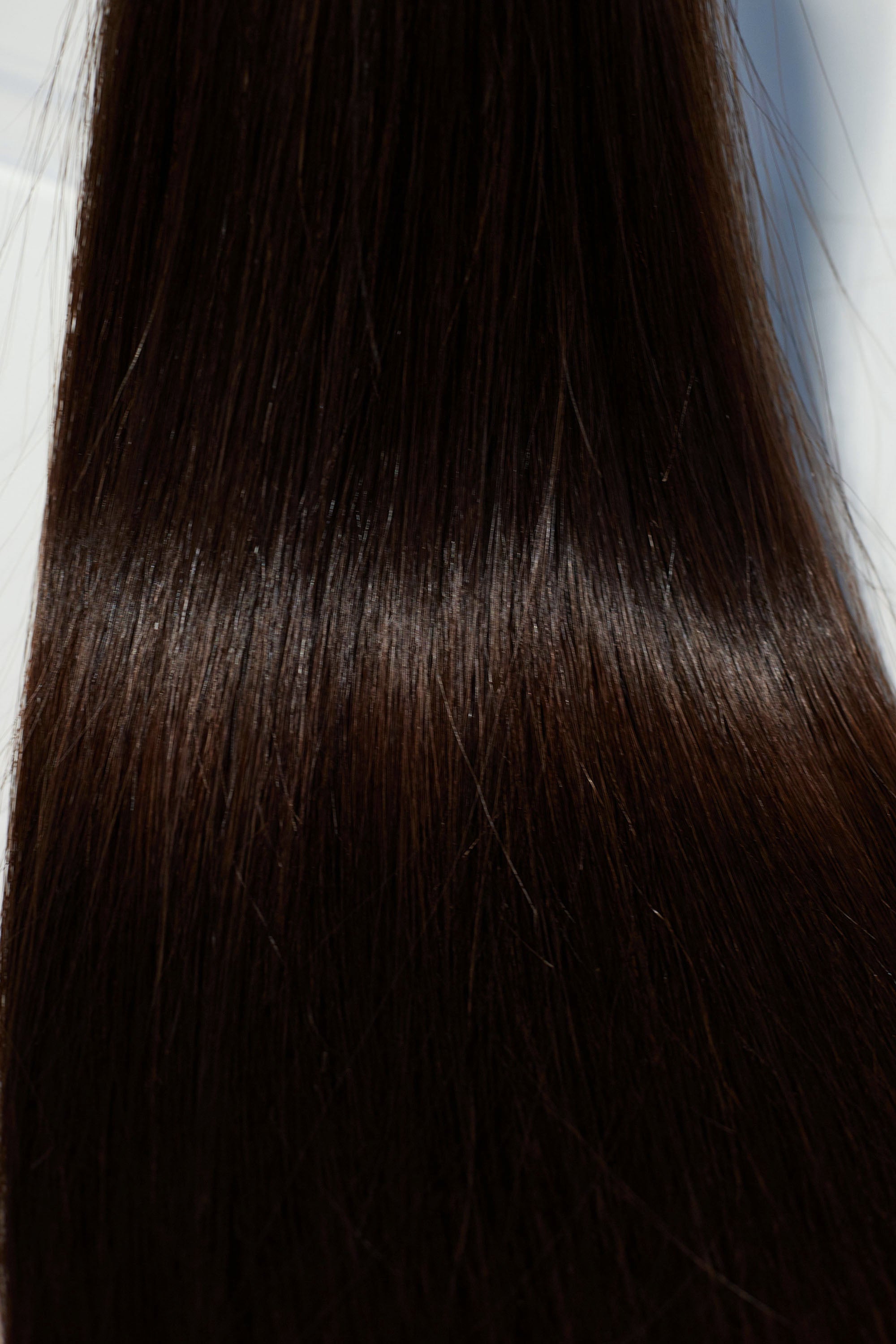 Behair professional Bulk hair "Premium" 26" (65cm) Natural Straight Dark Coffee Brown #2 - 25g hair extensions