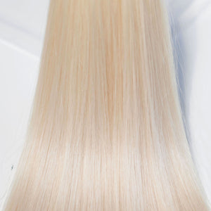 Behair professional Keratin Tip "Premium" 22" (55cm) Natural Straight Ice Blond #000 - 25g (Micro - 0.5g each pcs) hair extensions