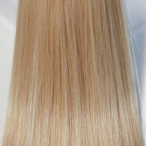 Behair professional Keratin Tip "Premium" 18" (45cm) Natural Straight Light Gold Blond #24 - 25g (Micro - 0.5g each pcs) hair extensions