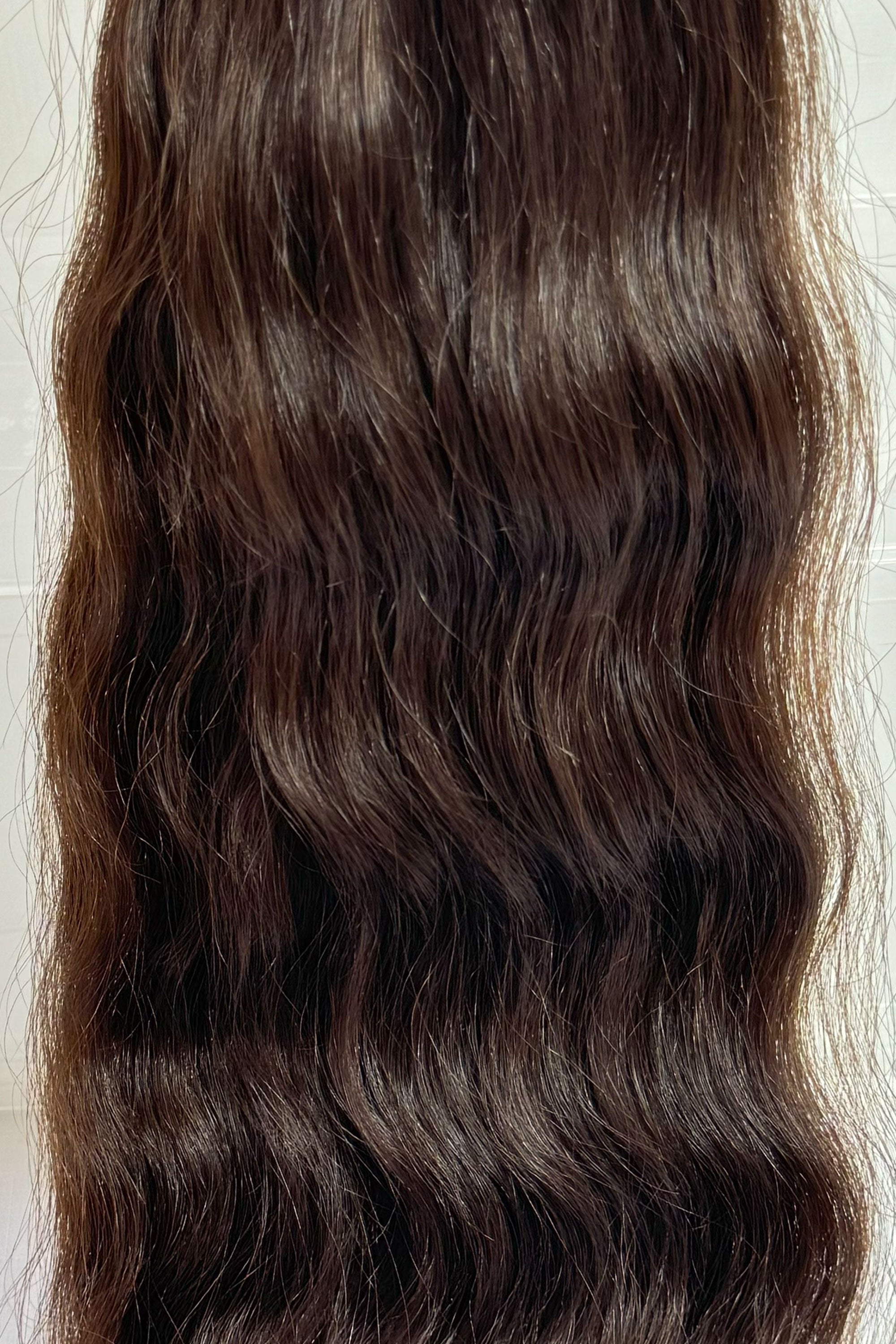 Behair professional Keratin Tip "Premium" 24" (60cm) Natural Wave Dark Brown #3 - 25g (Standard - 0.7g each pcs) hair extensions